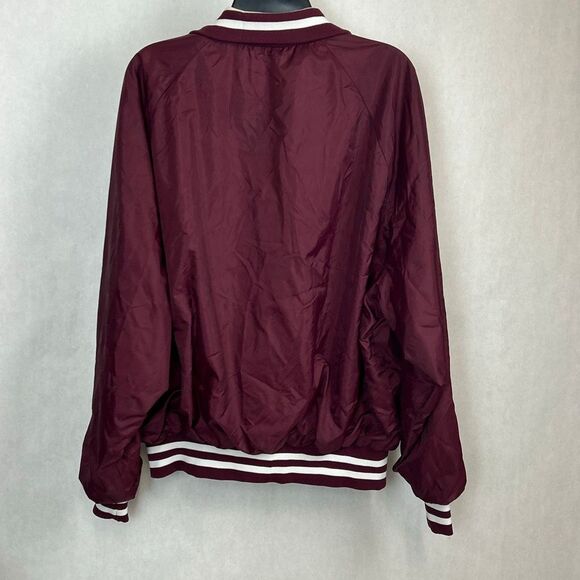 Vtg Dr Pepper Bomber Jacket Sz XXL King Louis Profit Snap Button Front Maroon Va - Picture 6 of 11